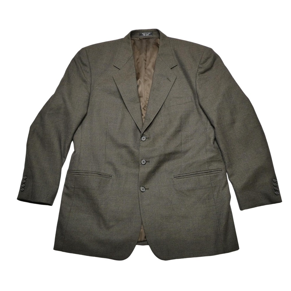 Palo Savino Blazer Mens 44 Long Brown Wool Tweed 3 Button Sport Coat Jacket‎